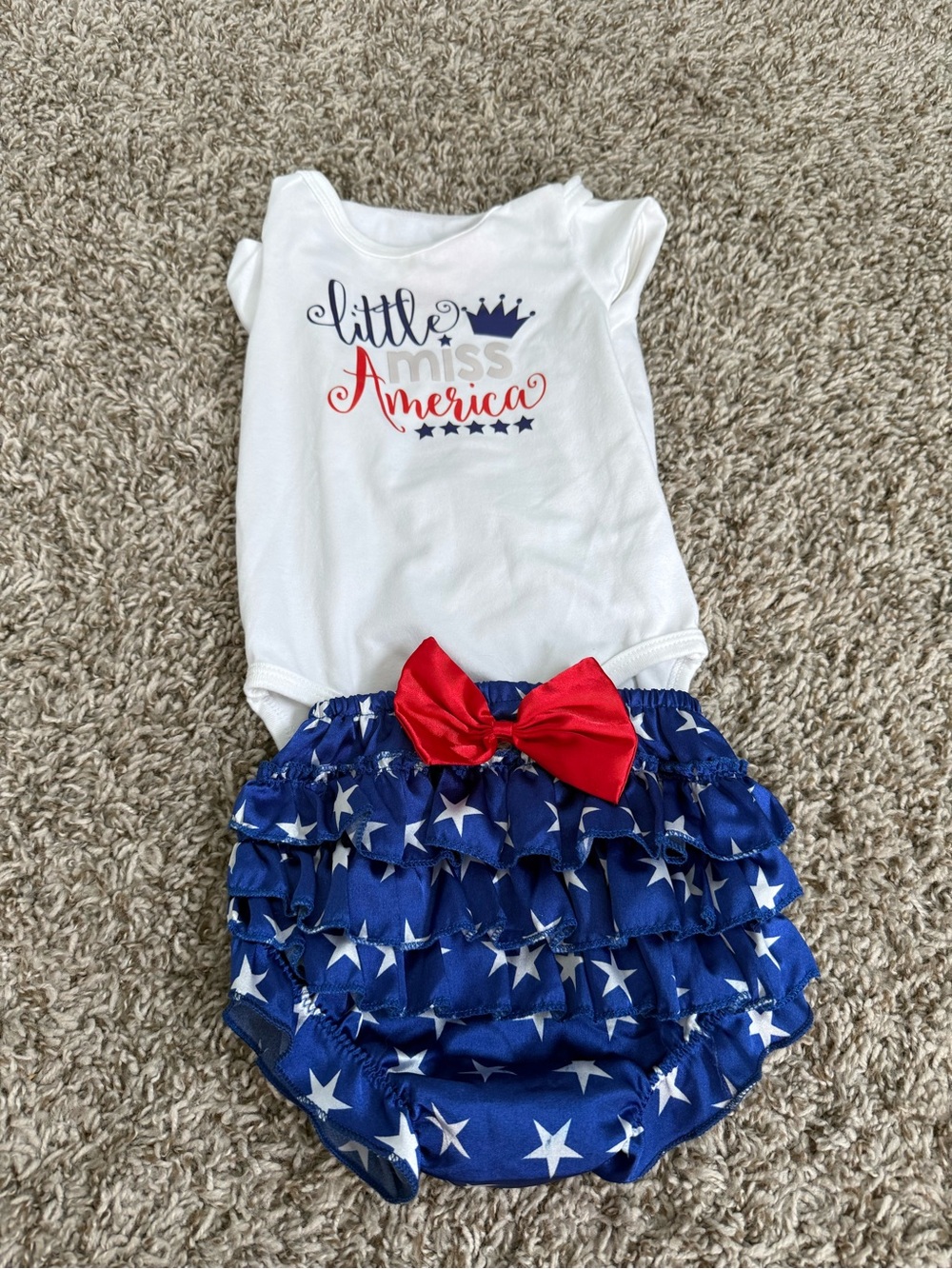 Little Miss America Red, White & Blue Baby Outfit